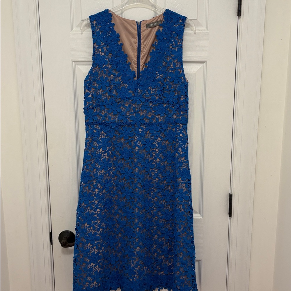 Gorgeous Oasis Blue Lace Dress US size 8